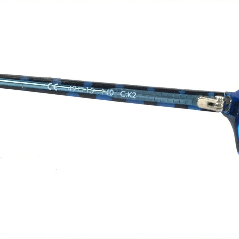 See Petite Eyeglasses Frames 5117 C.K2 Clear Blue Cat Eye Rectangular 49-15-140